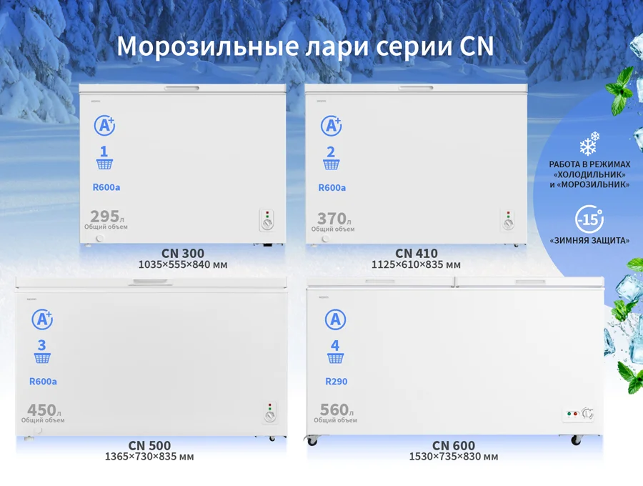 Морозильные лари NORD CN: надёжность и вместимость на любой случай